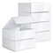 6 Pack Proposal Boxes with Lid for Groomsmen, Bridesmaid, 9.5 x 9.5 x 3.5 Inch Square Glossy White Magnetic Gift Box for Parties, Retail